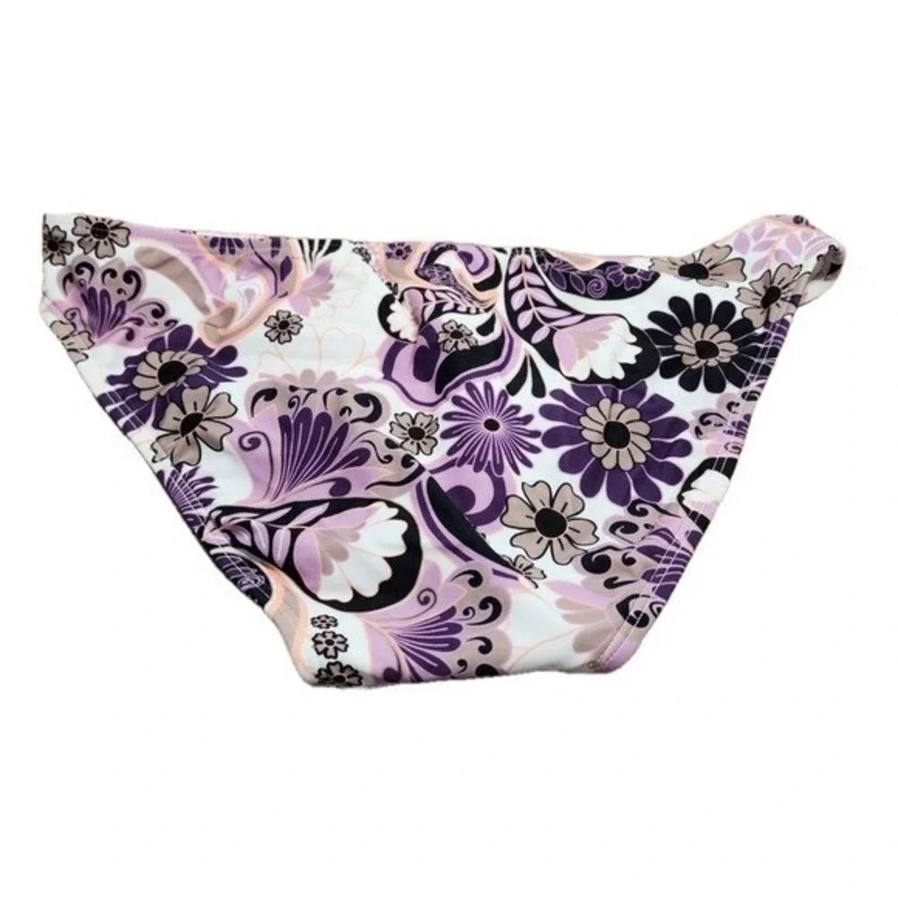 Salt‎ + Cove Purple Paisley Hipster Bikini Bottom Juniors M NWOT Swimwear
